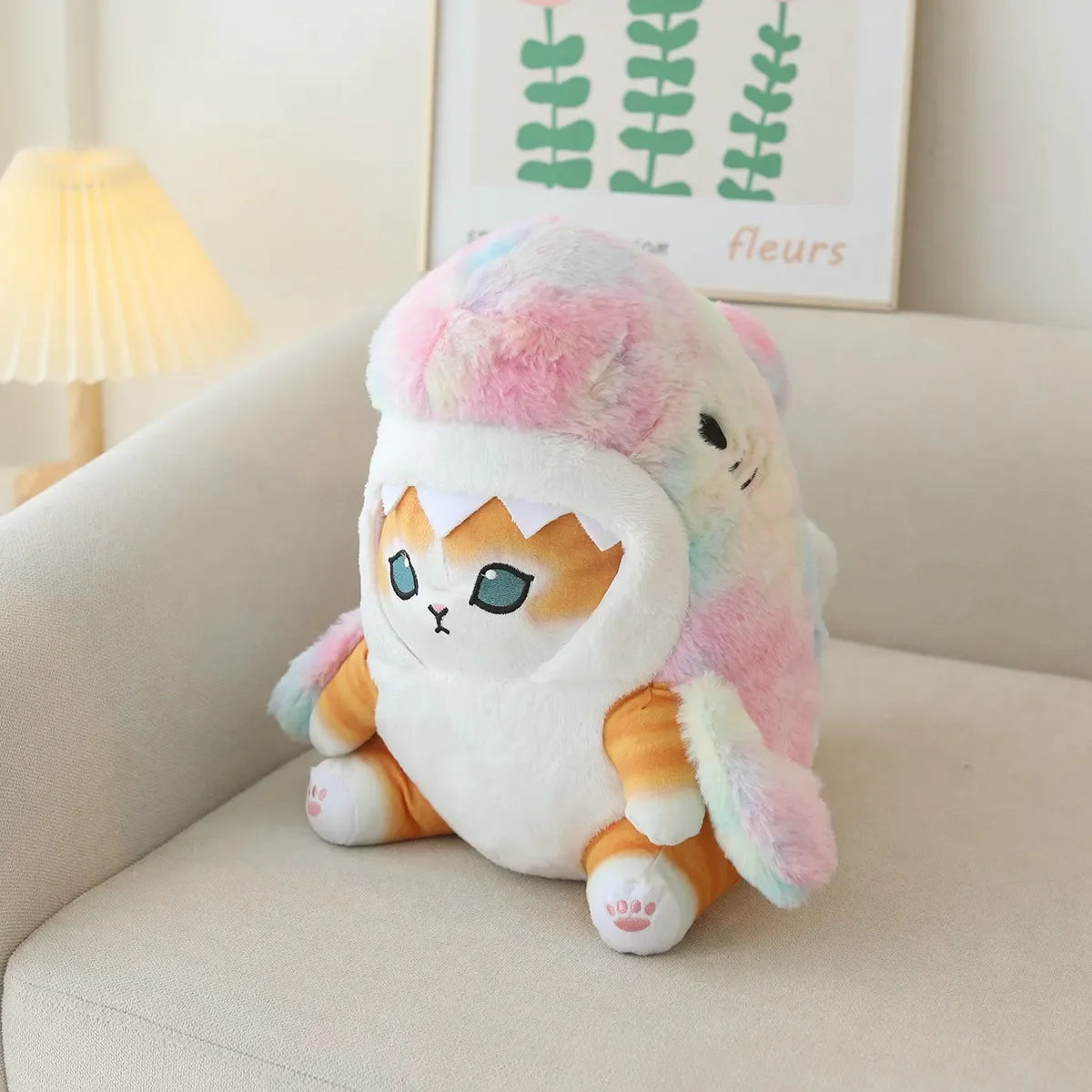 Gatitos de Peluche Disfrazados de Tiburón
