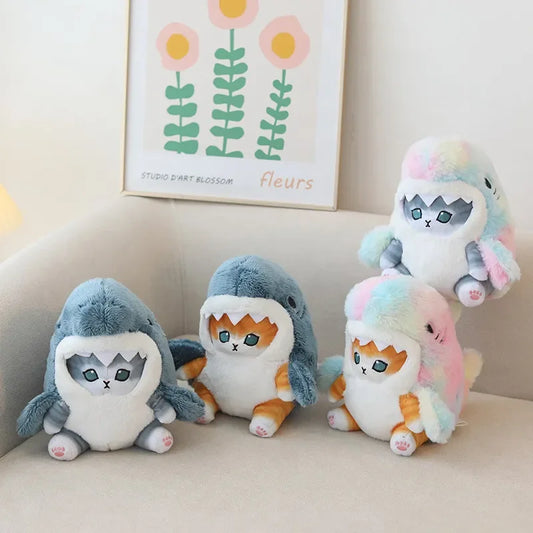 Gatitos de Peluche Disfrazados de Tiburón